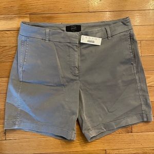 J. Crew 7 inch Chino Shorts size 8 Grey Bermuda NEW H5809